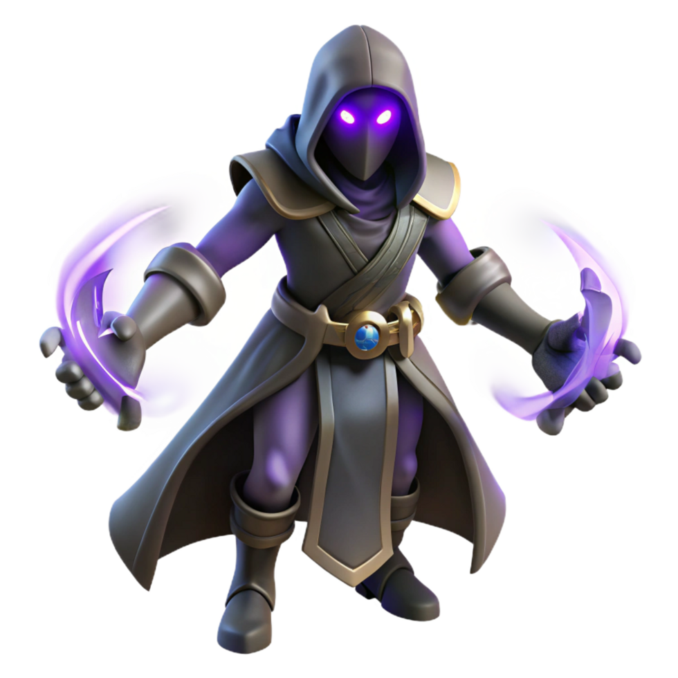 wonderful rustic Dark Sorcerer 3D Render 4K png