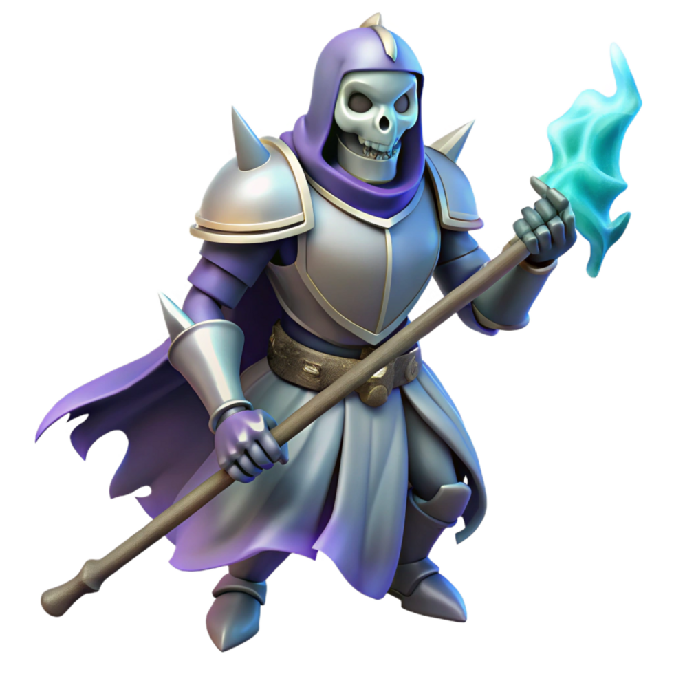 extraordinary abstract 3D Render Skeleton Knight Illustration high resolution png