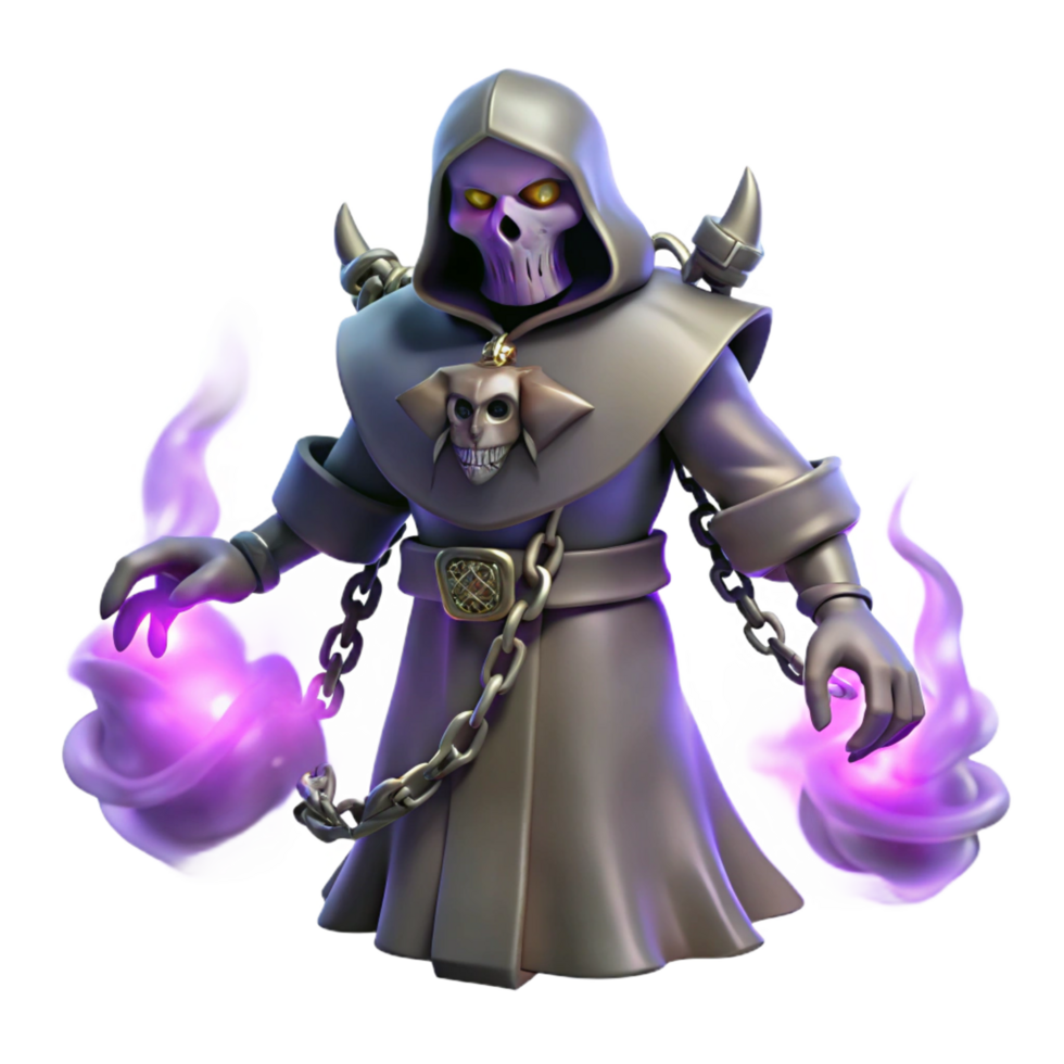 magnificent classic 3D Render Grim Reaper Illustration professional png