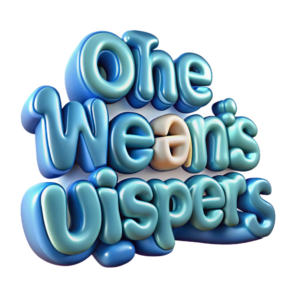 magnificent classic 3D Render of Blue Words high resolution png