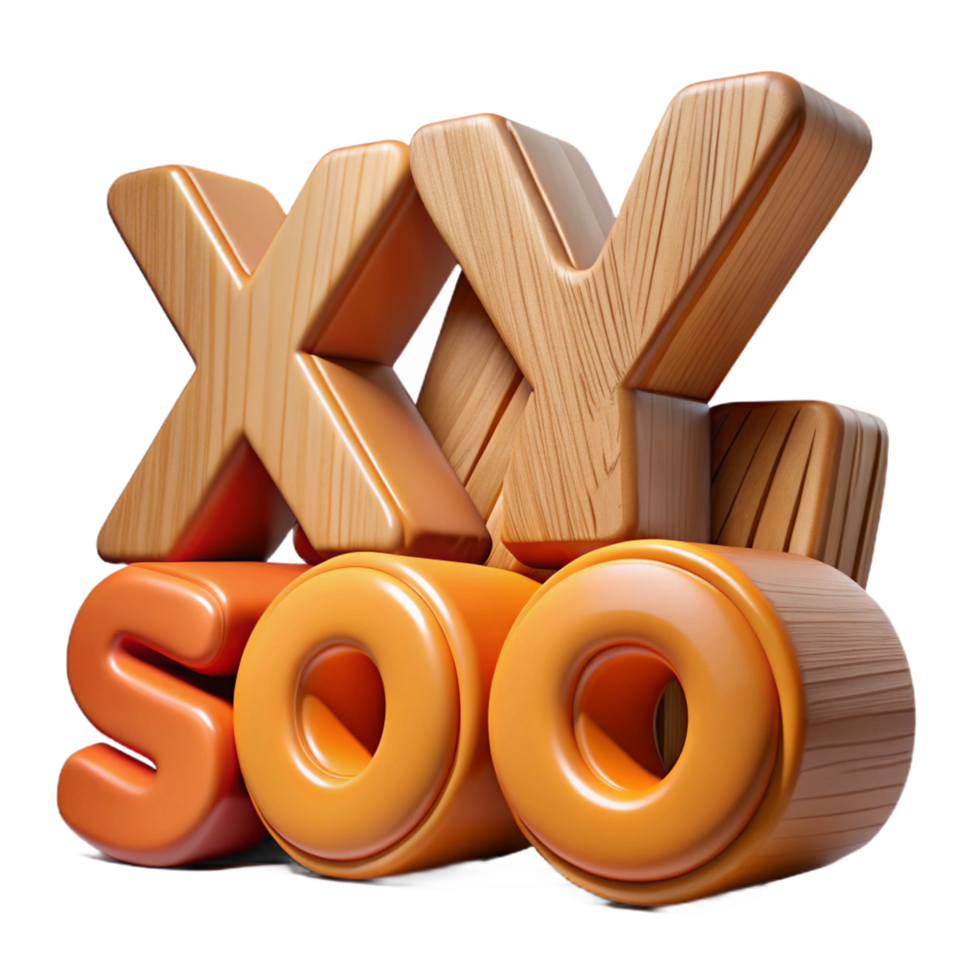 serene artistic 3D Wooden Letters X Y and SOO 4K png
