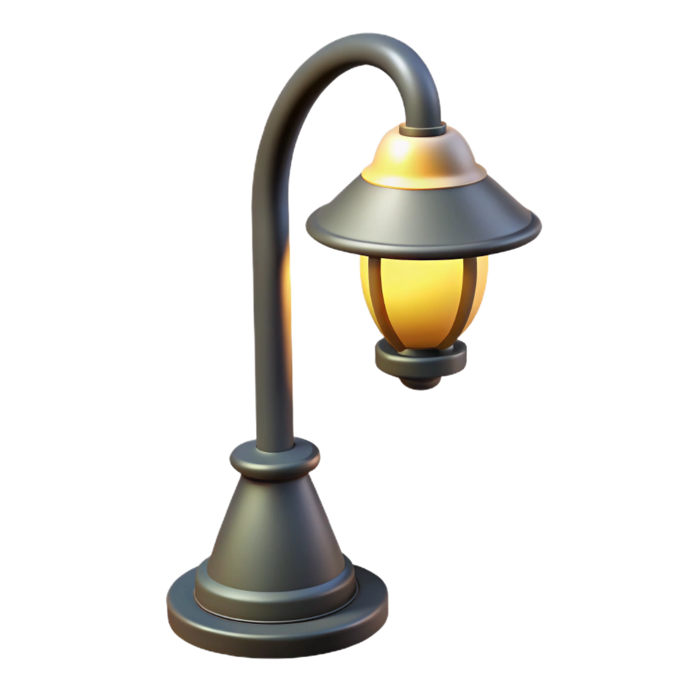 impressive creative 3D Model of a Classic Lamp Post high resolution png