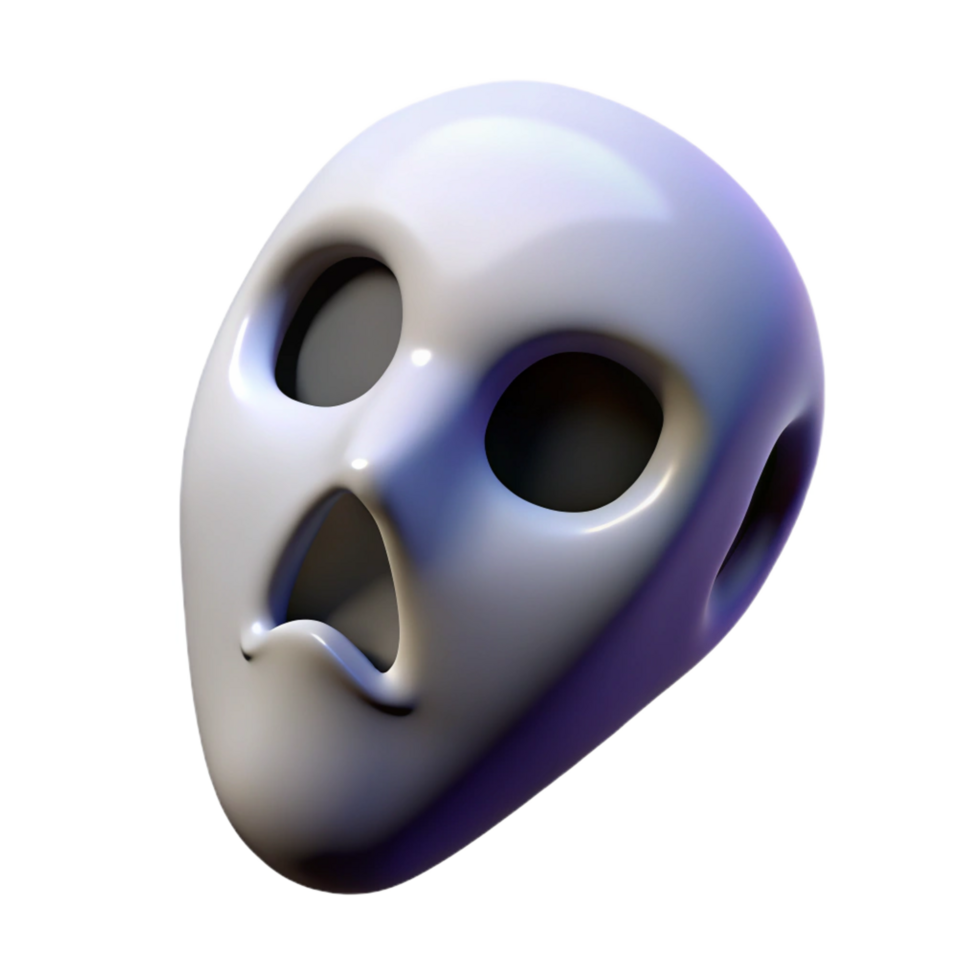 impressive creative 3D Render of a Spooky Mask exclusive png