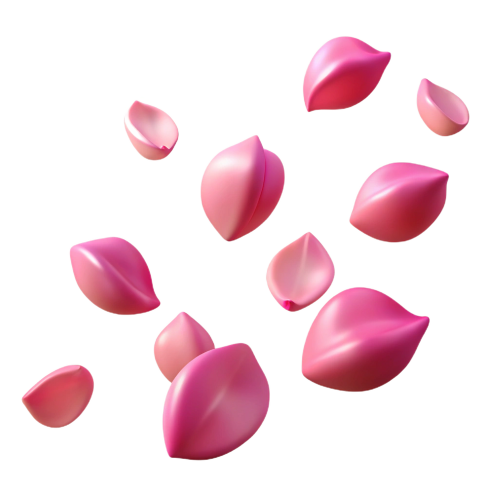 extraordinary artistic Pink Petals 3D Illustration high resolution png