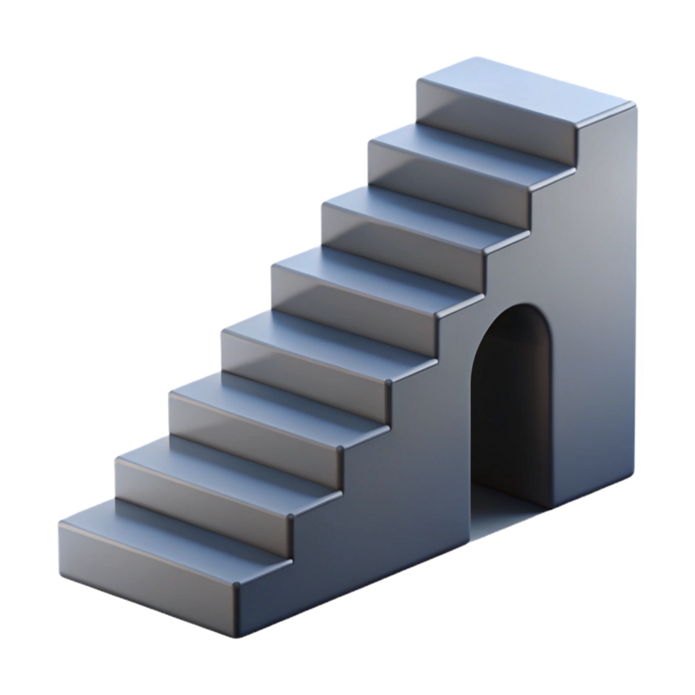 magnificent modern 3D Render Staircase Arch Illustration detailed png