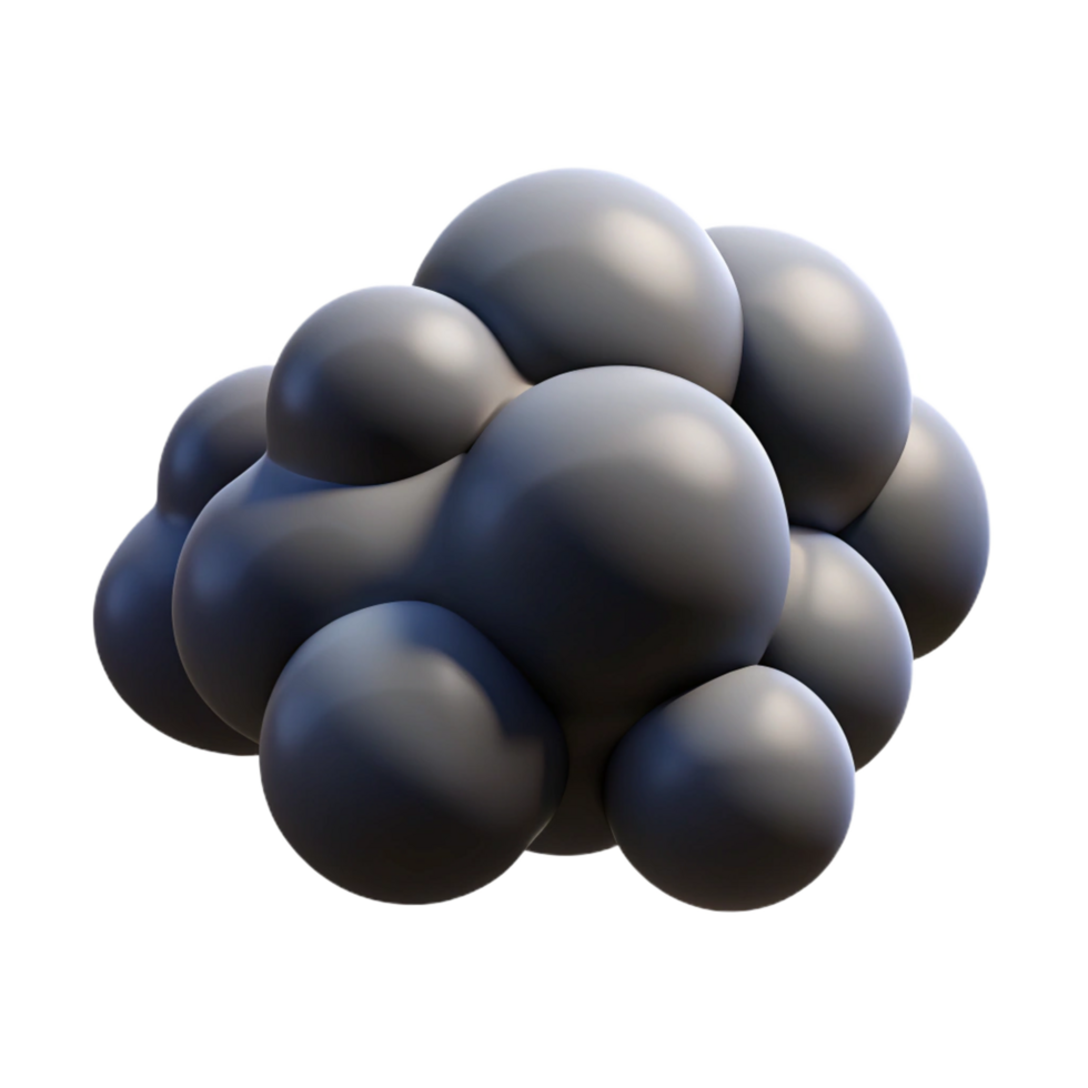 magnificent abstract 3D Abstract Gray Bubble Cluster premium png