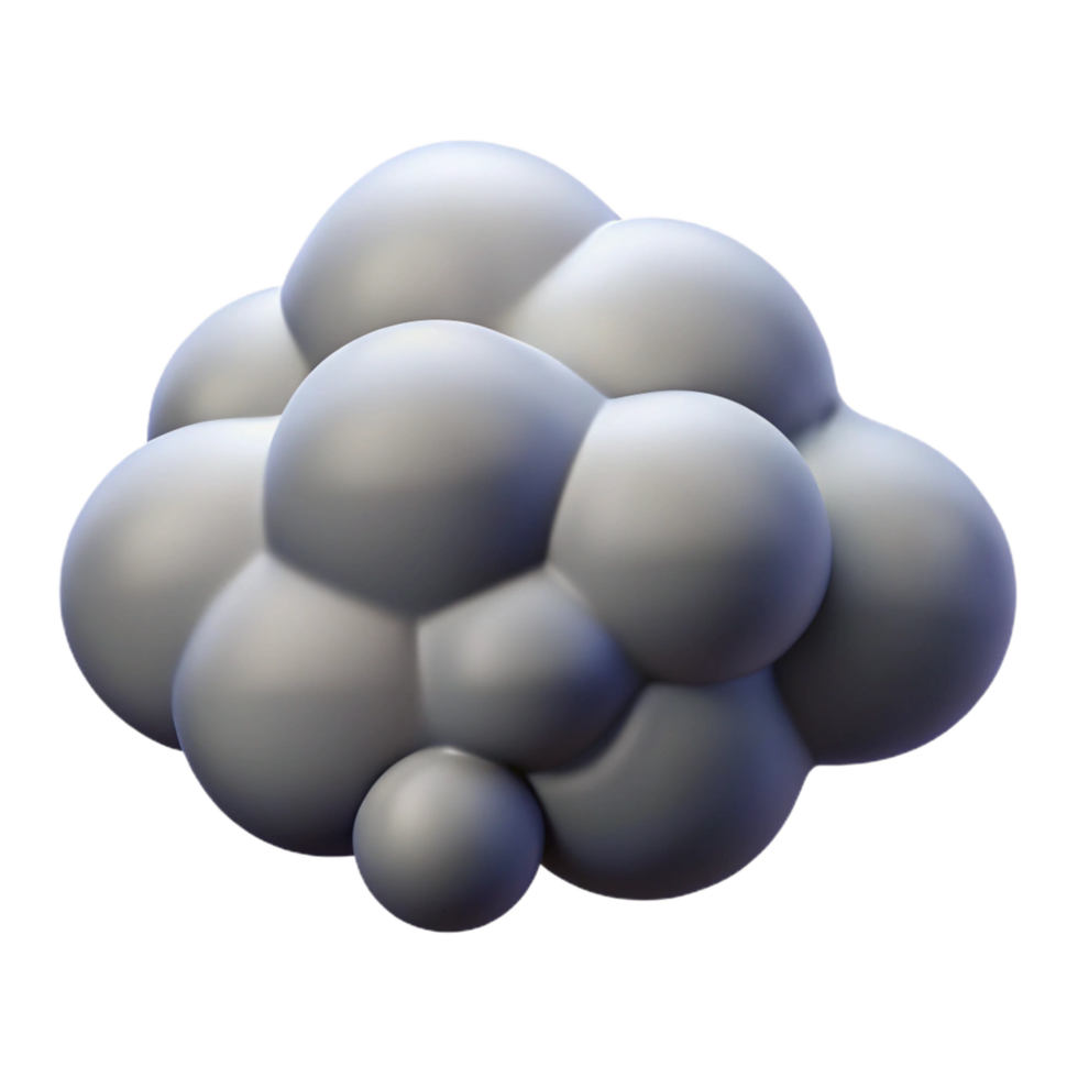 wonderful modern 3D Abstract Grey Bubble Cluster professional png