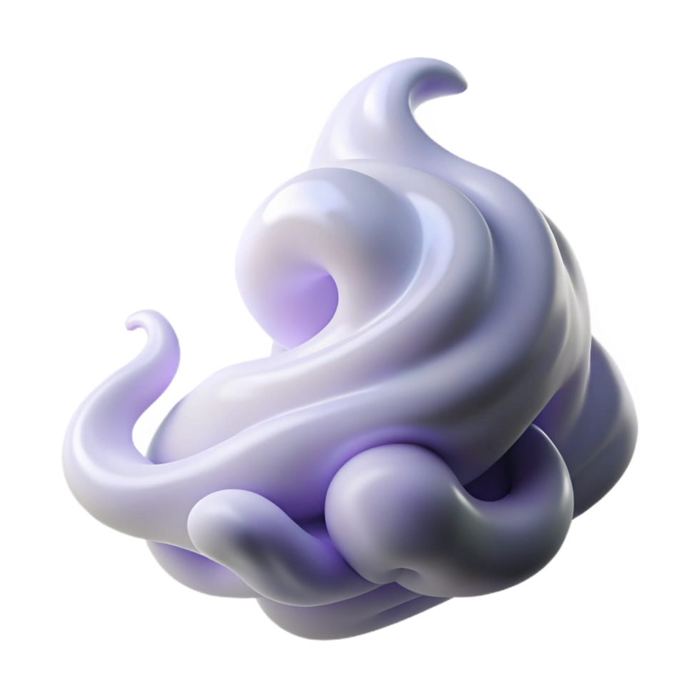 beautiful classic Lavender Swirl 3D Render high quality png