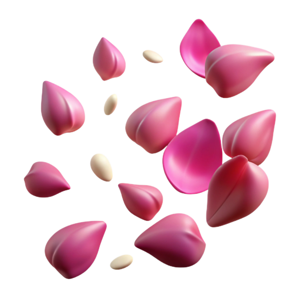 magnificent vintage Pink Petals 3D Illustration high resolution png