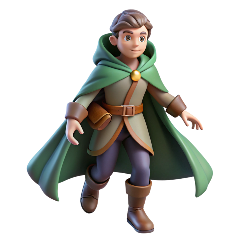 magnificent classic 3D Render Young Adventurer exclusive png