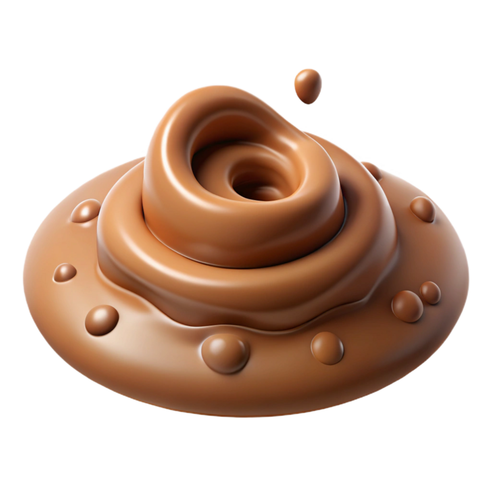 vibrant abstract 3D Render Brown Liquid Swirl high quality png
