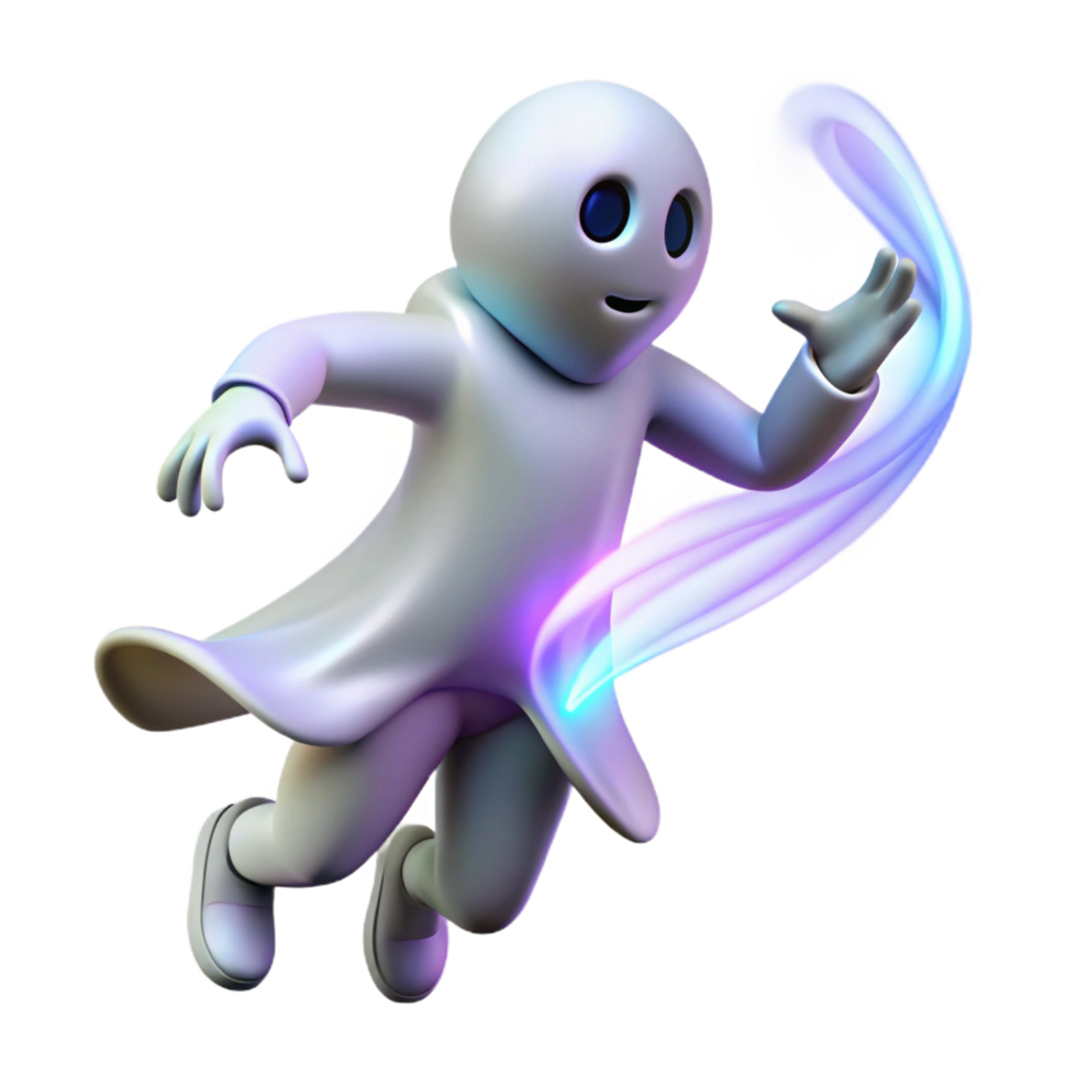 extraordinary abstract 3D Render Glowing Figure Running authentic png