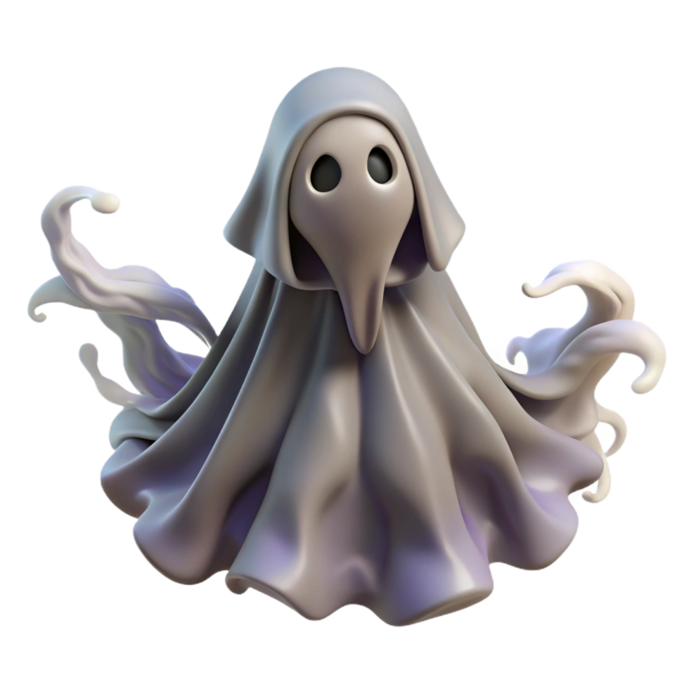 stunning vintage 3D Render Ghost Illustration detailed png