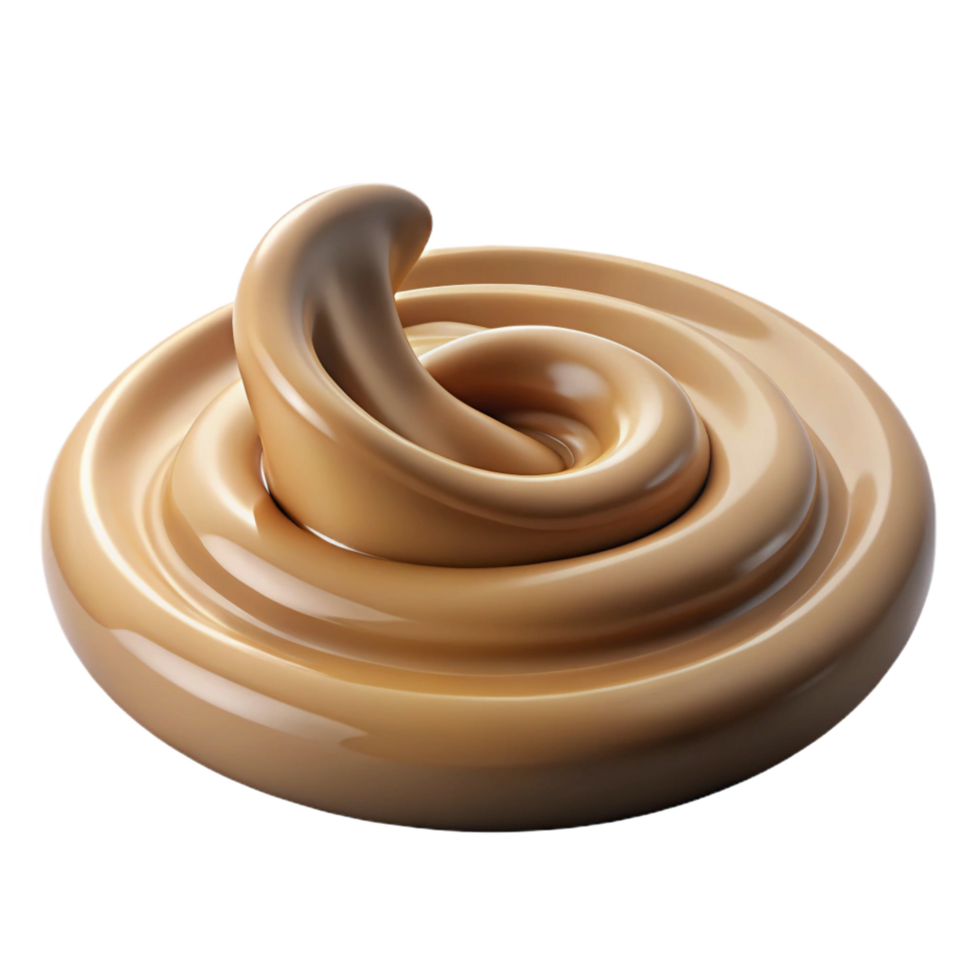 wonderful modern Swirling Caramel 3D Render high resolution png