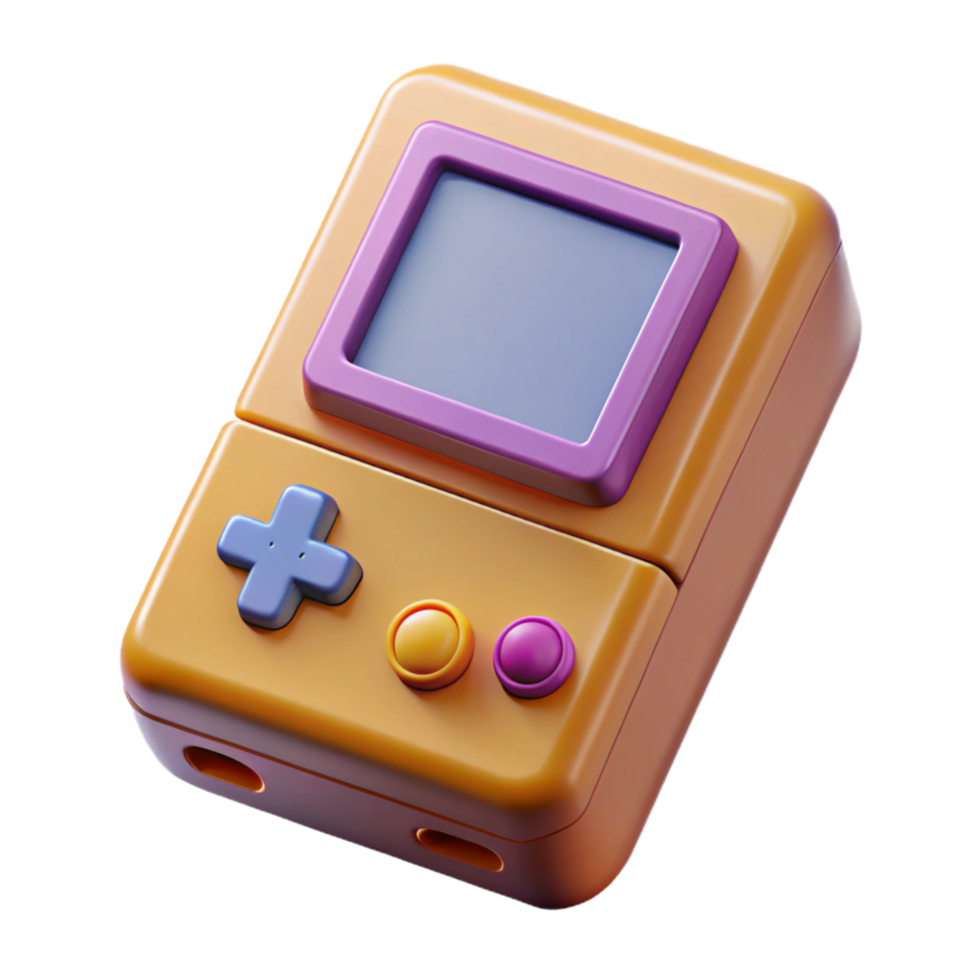 serene artistic Retro Game Console 3D Render detailed png