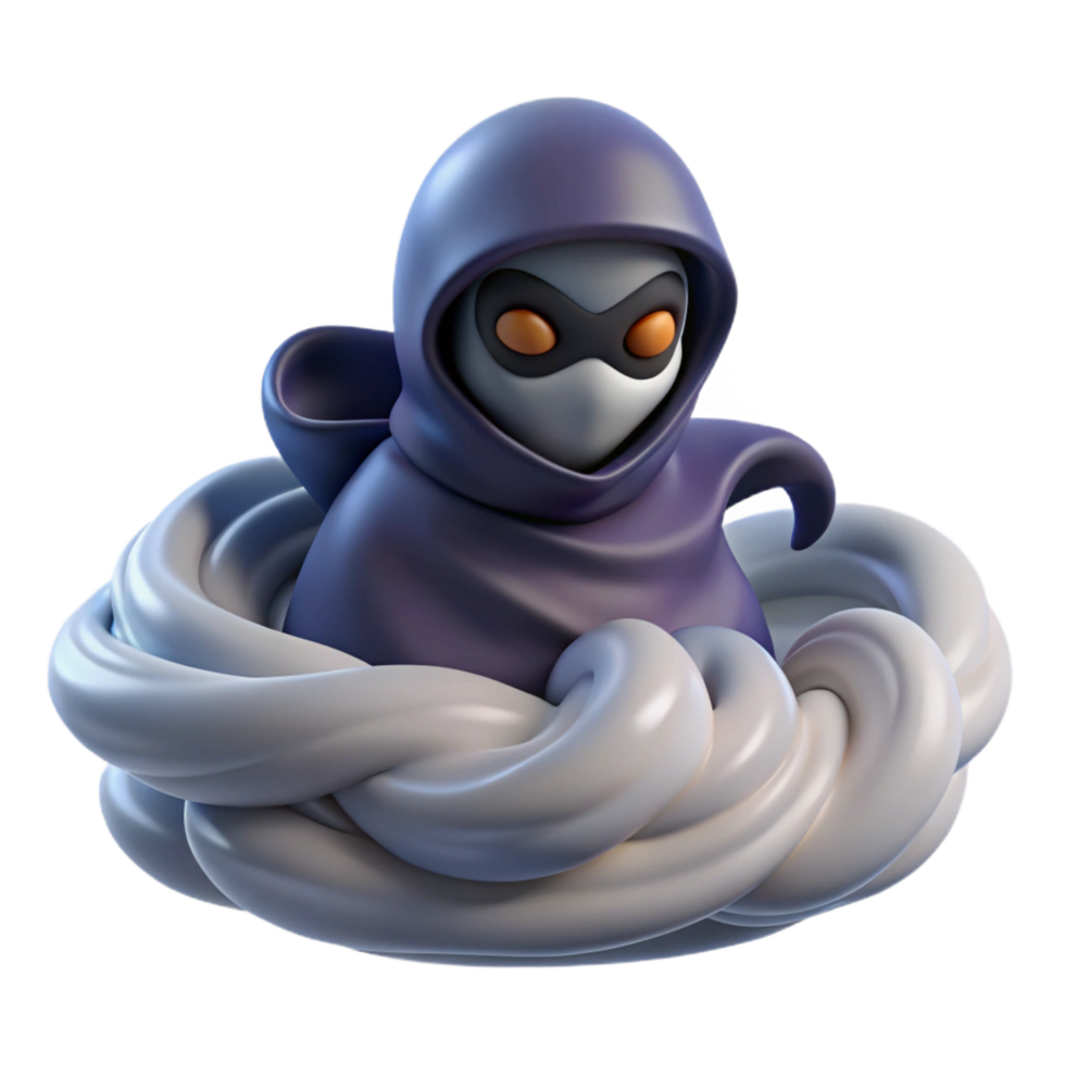 wonderful abstract 3D Render Mysterious Figure in Clouds exclusive png