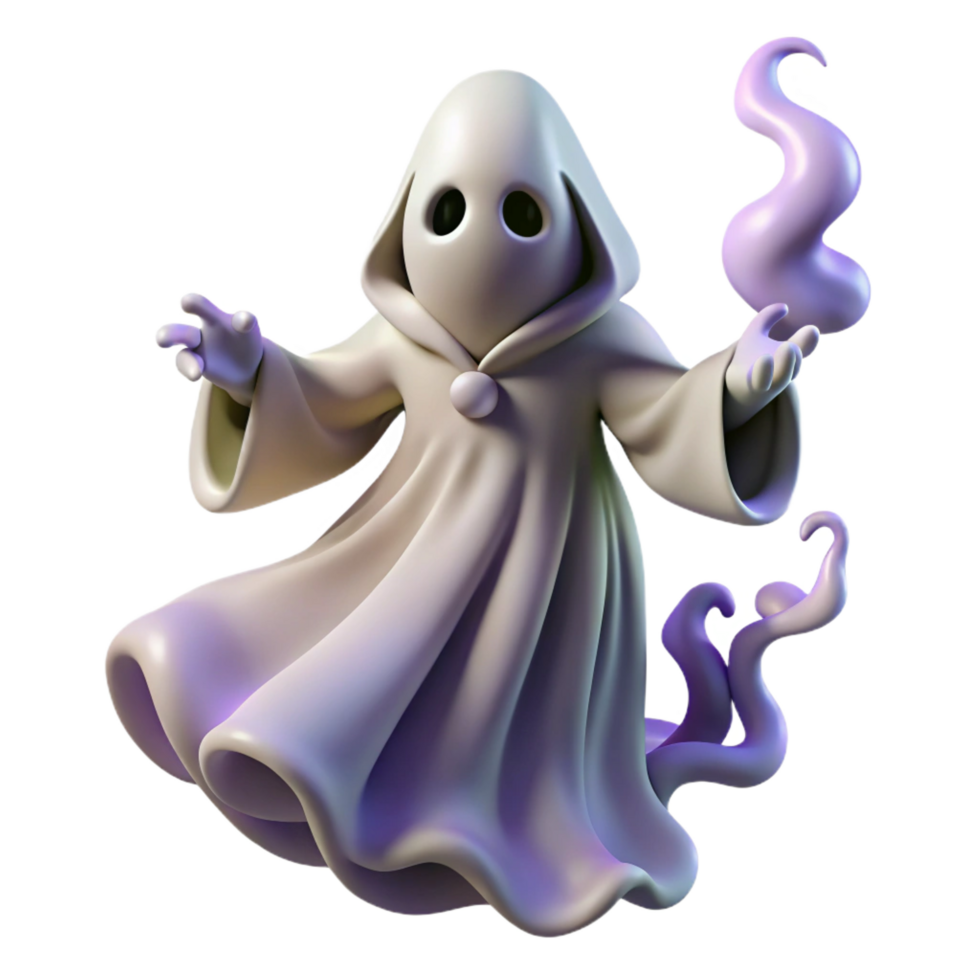 elegant classic 3D Cartoon Ghost Illustration high quality png