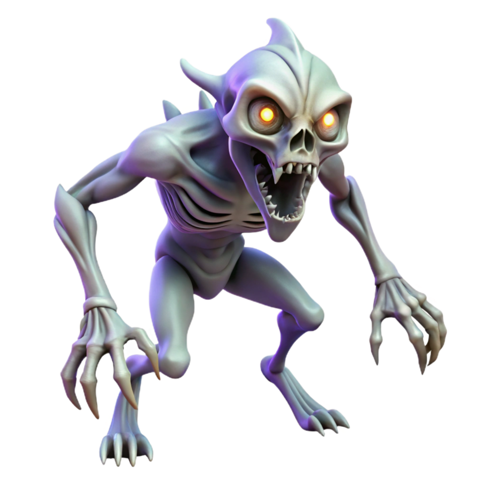 wonderful rustic 3D Monster Illustration Ghastly Creature professional png