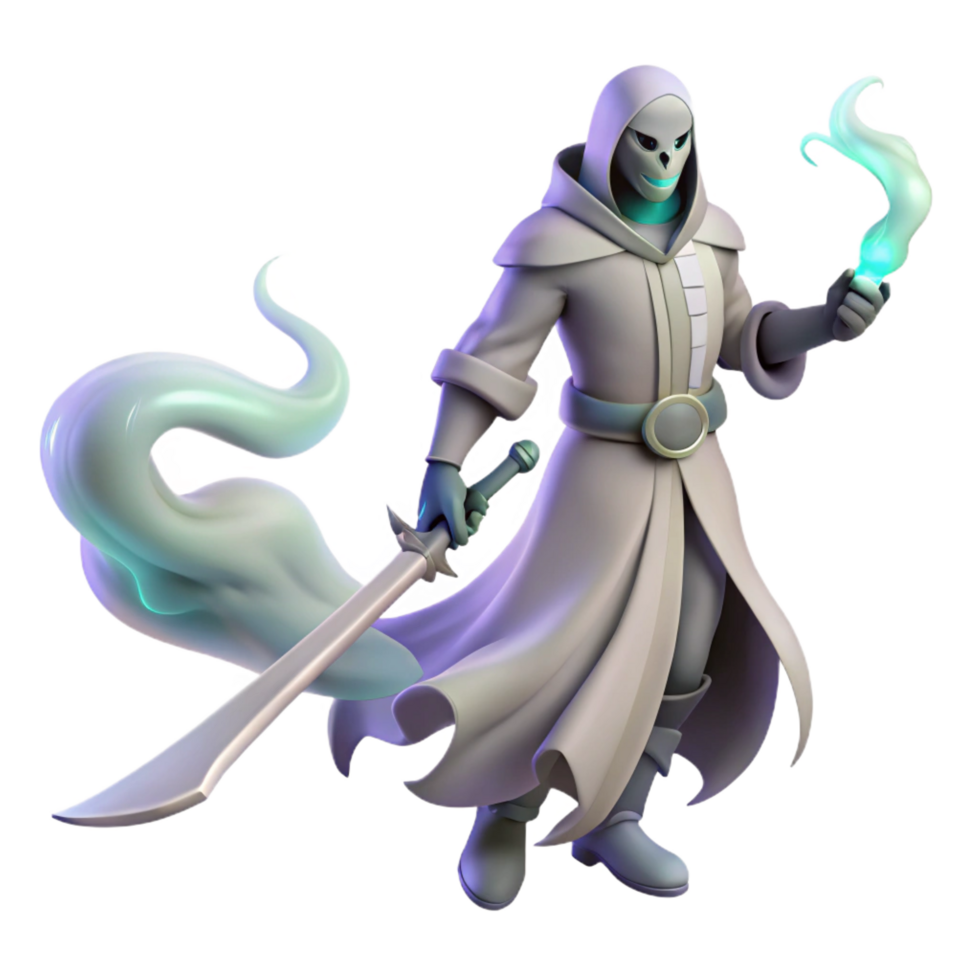 wonderful classic Spectral Knight 3D Render genuine png