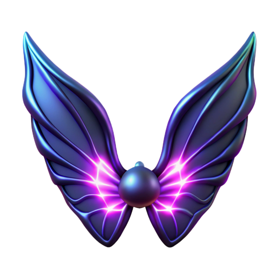 extraordinary minimalist 3D Render Shiny Wings Abstract Background premium png