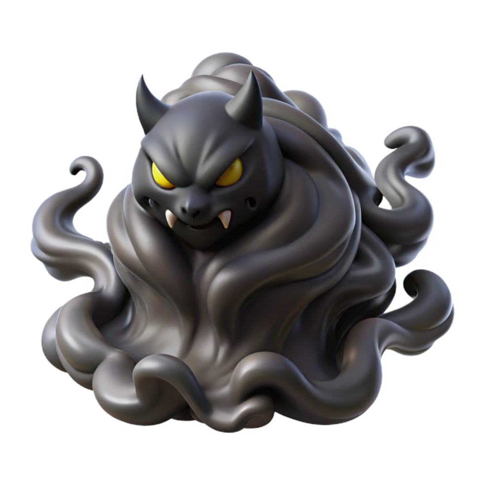 serene modern Dark Fantasy 3D Render Monster authentic png