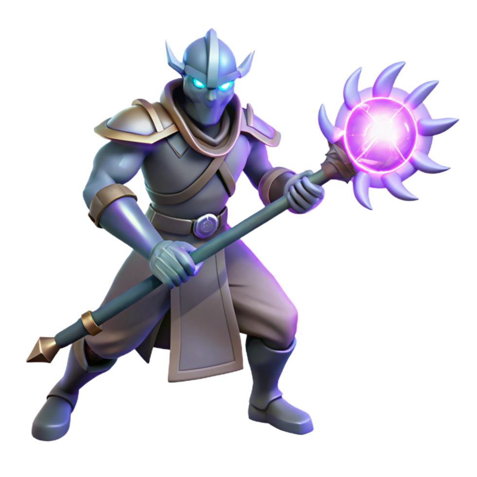 impressive vintage Fantasy Mage 3D Render exclusive png