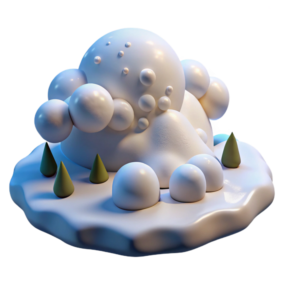 extraordinary rustic Winter Wonderland 3D Render exclusive png