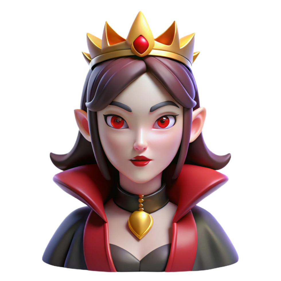 impressive creative 3D Render Vampire Queen Illustration genuine png