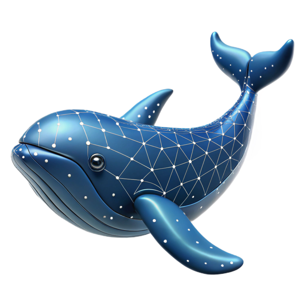 magnificent rustic 3D Whale Illustration Network Design authentic png
