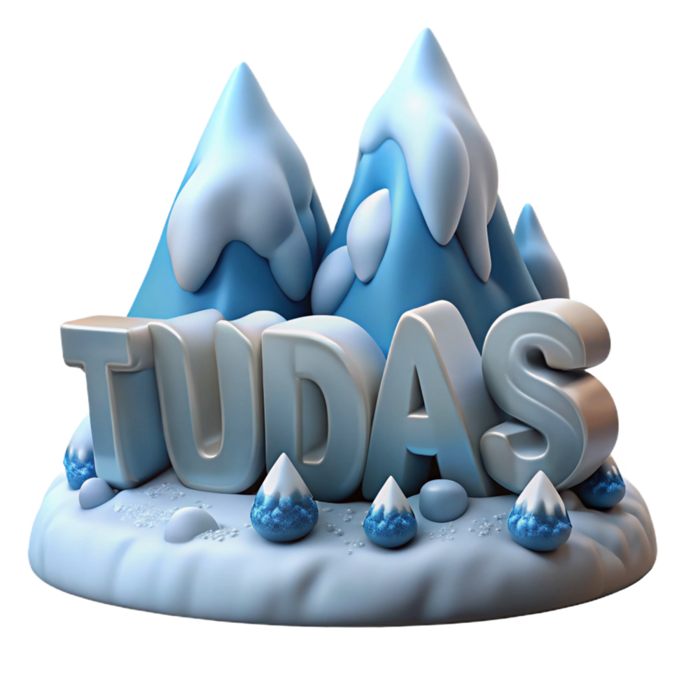 wonderful creative Snowy Mountain 3D Render of Tudas genuine png
