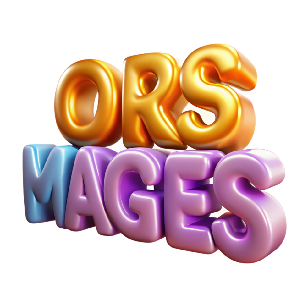 wonderful creative 3D Render Colorful Word Images premium png