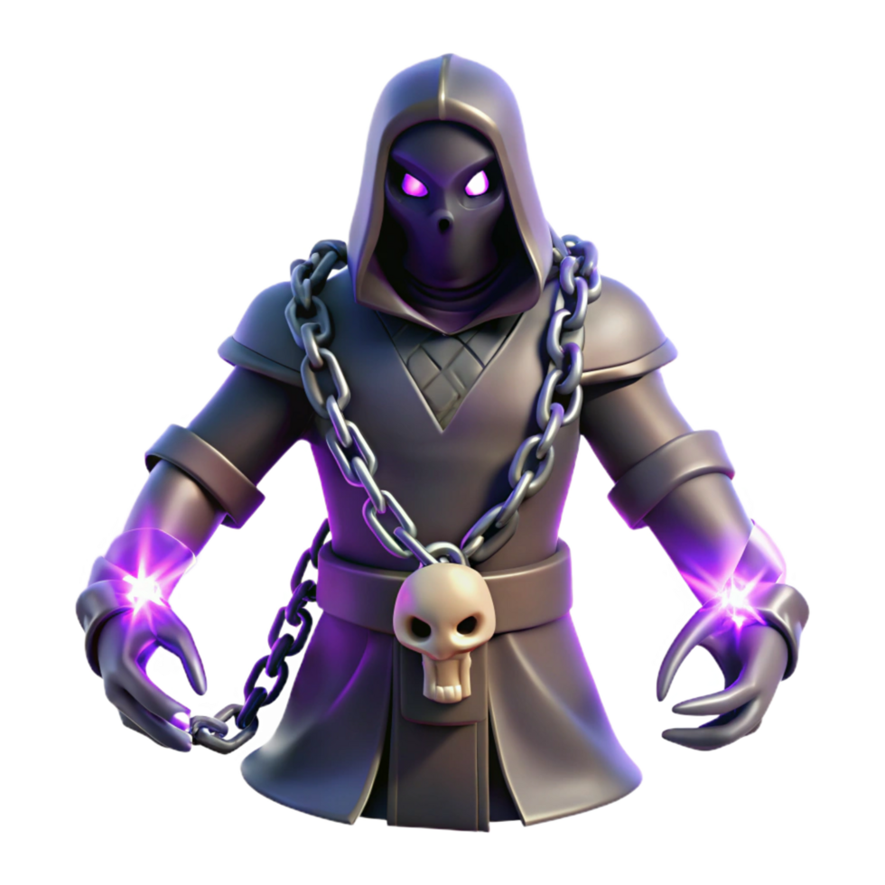 magnificent artistic Dark Sorcerer 3D Render professional png