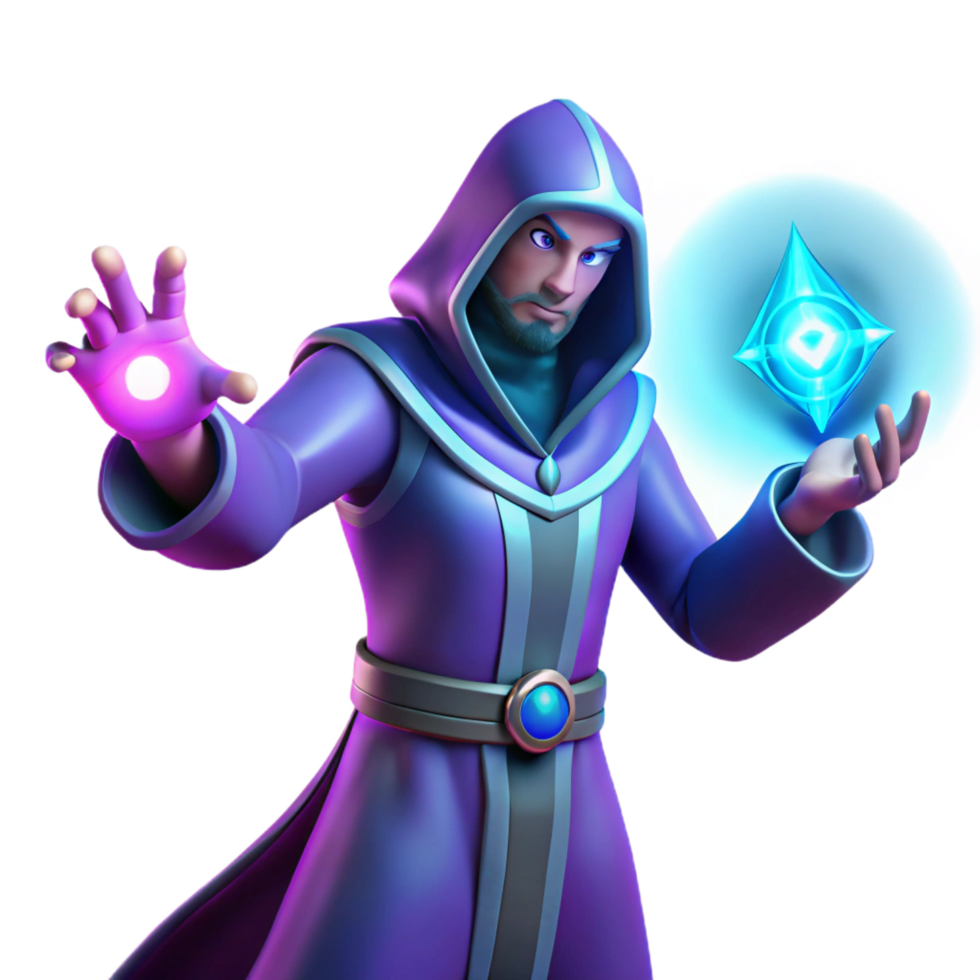 wonderful rustic Powerful Wizard 3D Render genuine png