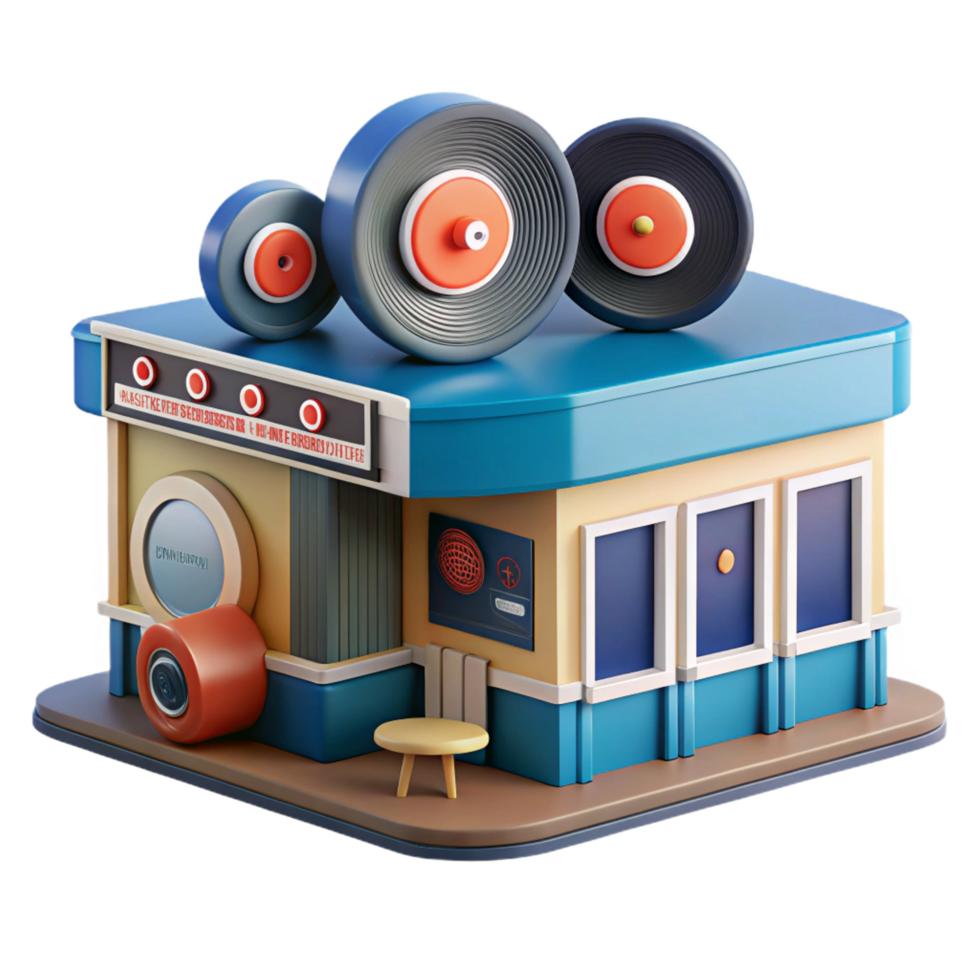 wonderful contemporary Retro Diner 3D Illustration genuine png