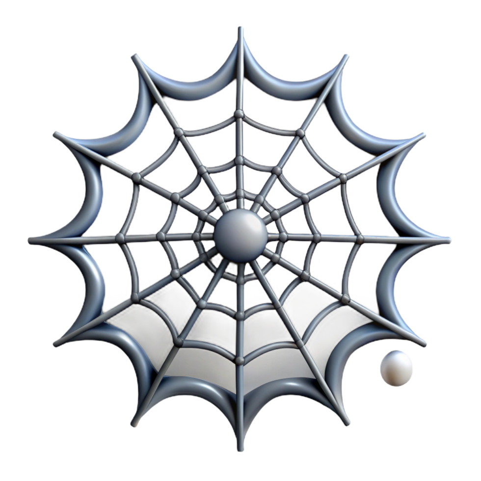 serene rustic 3D Spiderweb Illustration genuine png