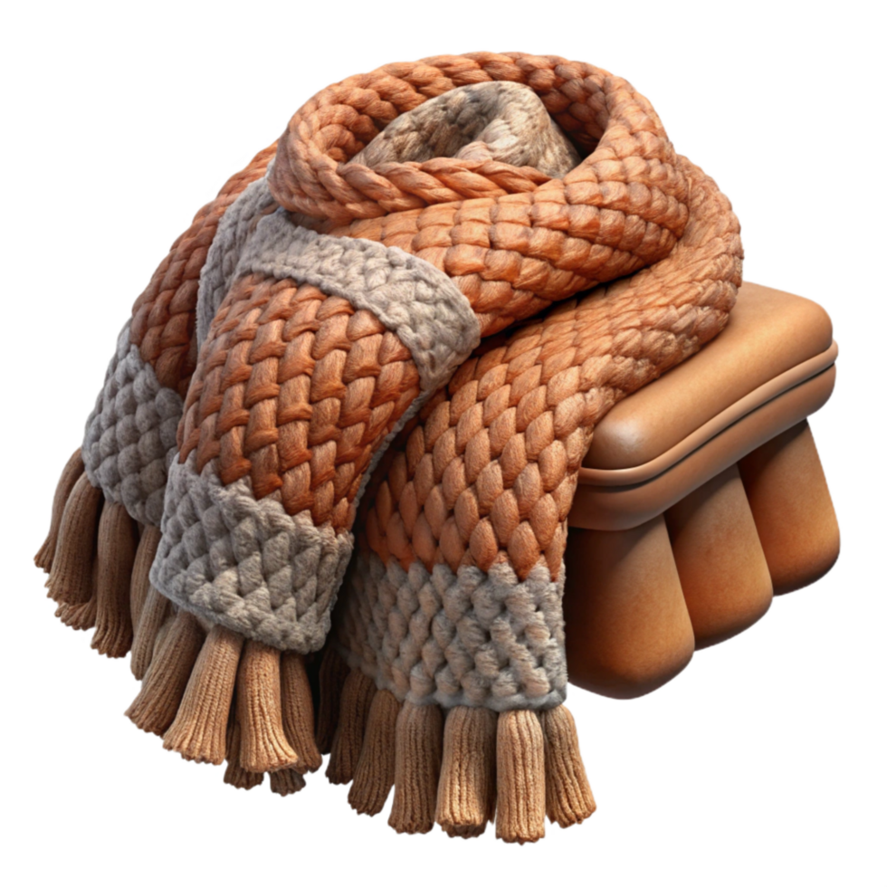 serene creative Cozy Blanket Knitted Texture Transparent Background exclusive png