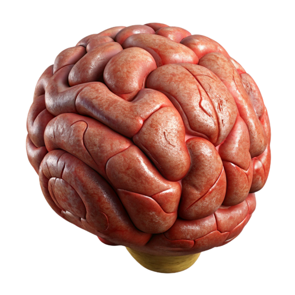 stunning modern Brain d Model Rotating View Transparent Background 4K png