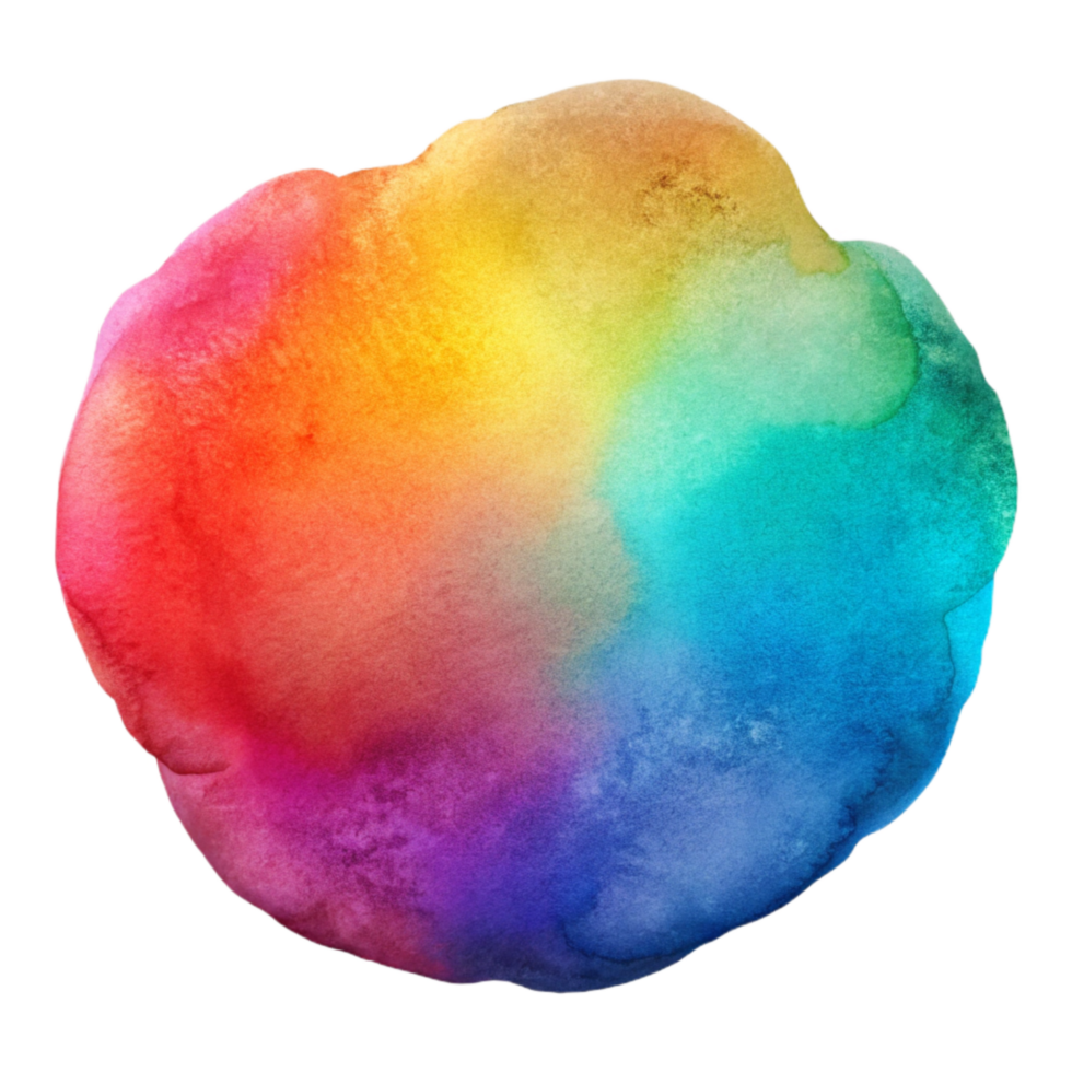 wonderful artistic Colorful Watercolor Gradient Background Transparent high quality png