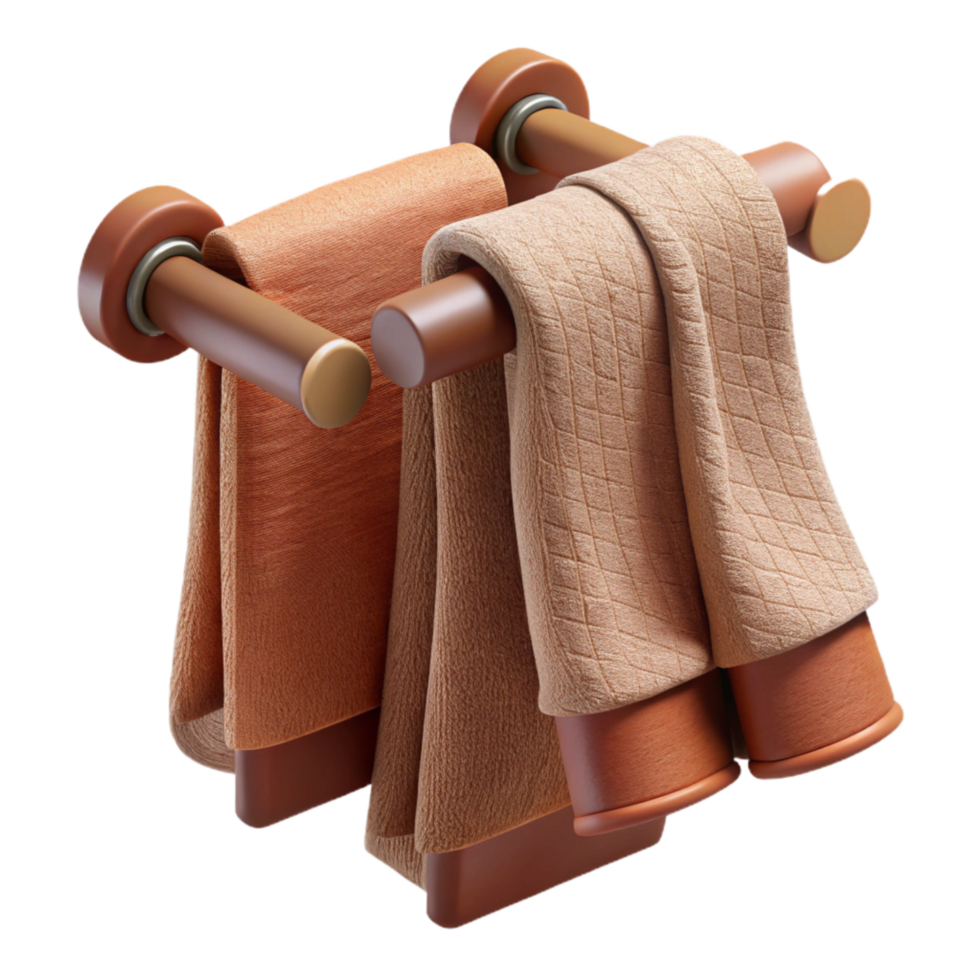 magnificent classic Bathroom Towels Hanging White Transparent Background exclusive png