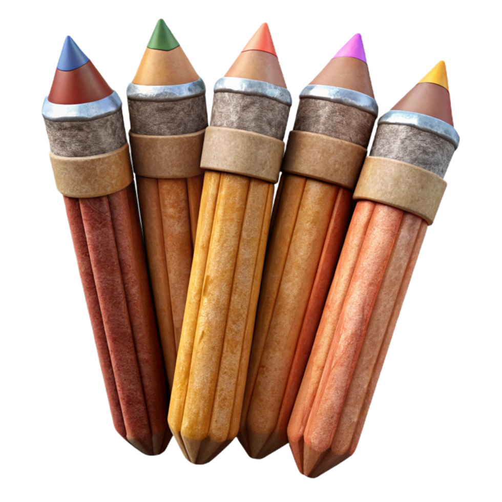 magnificent creative Set of Drawing Pencils with Different Grades Isolated Element professional png