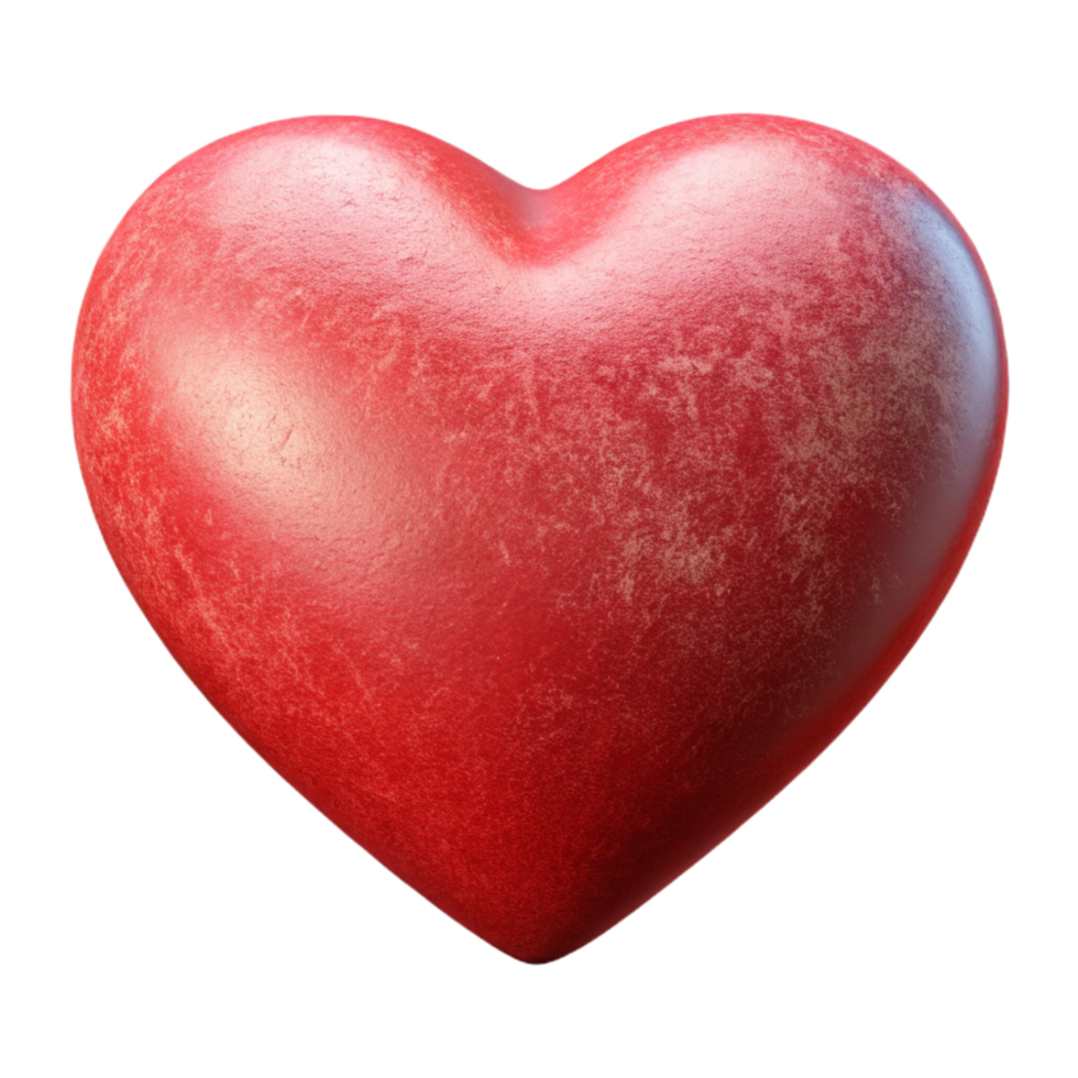 stunning traditional Red Heart Shape with Light Gradient Isolated Element authentic png