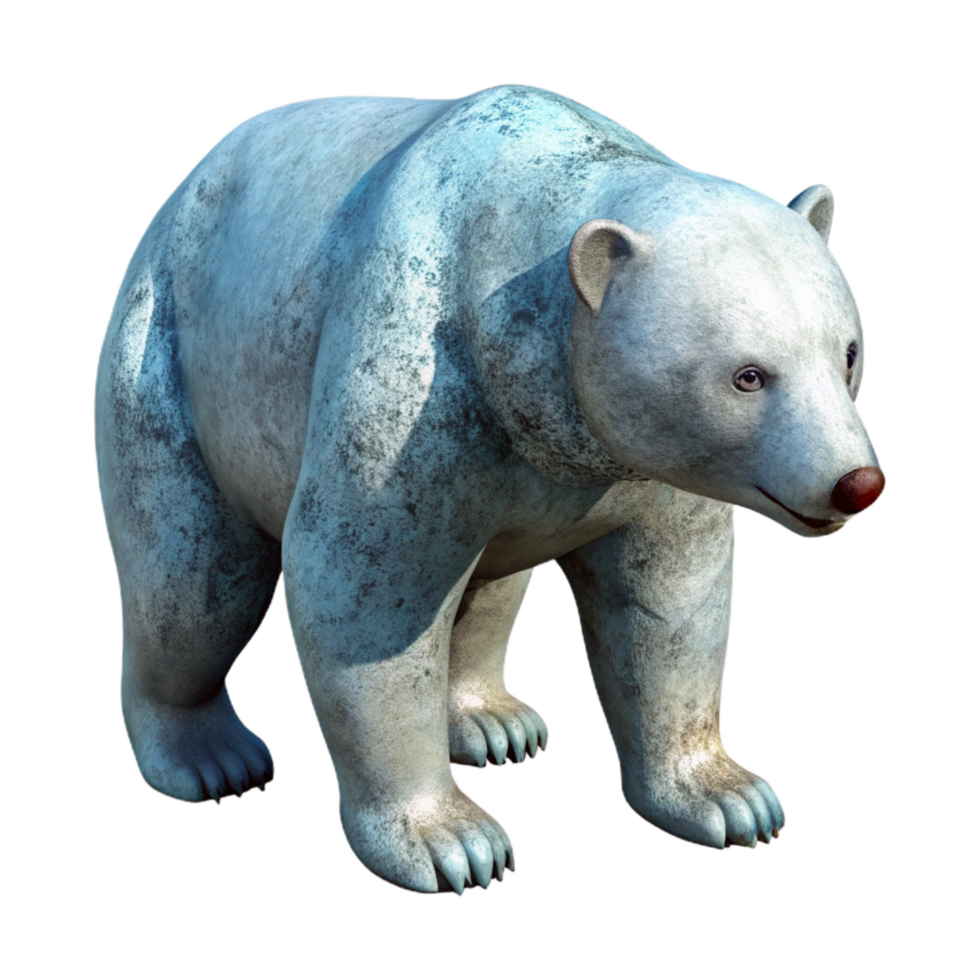 impressive modern Polar Bear Walking View Transparent Background original png