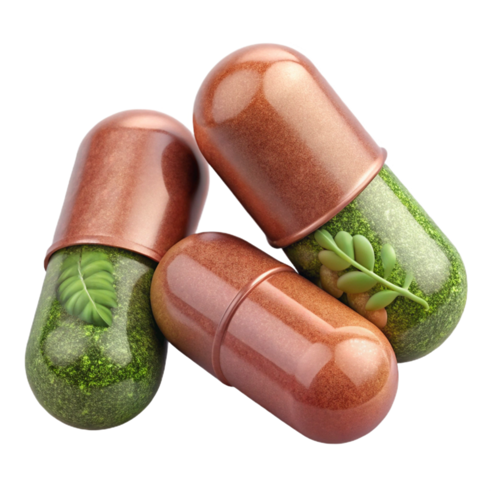 dramatic modern Herbal Supplements Capsules Transparent Background high resolution png