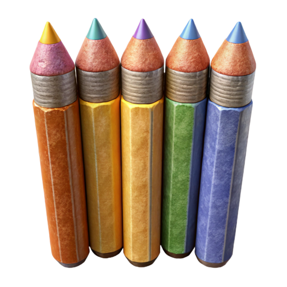 dramatic abstract Set of Drawing Pencils with Different Grades Isolated Element high quality png
