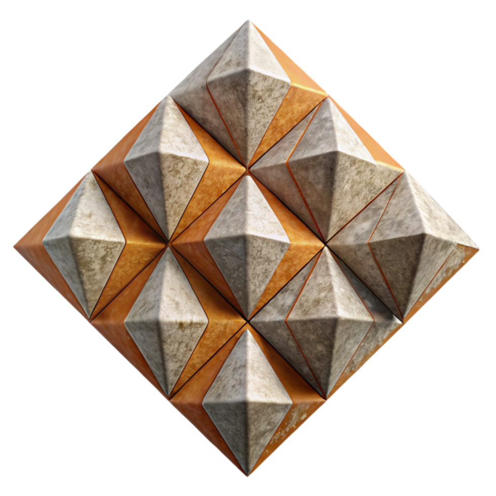 vibrant abstract Abstract Geometric Pattern Triangles and Squares Transparent Background 4K png
