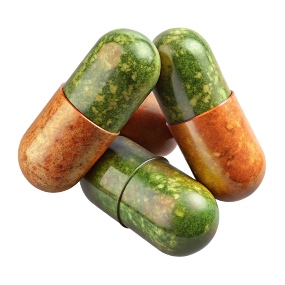 beautiful classic Herbal Supplements Capsules Transparent Background 4K png