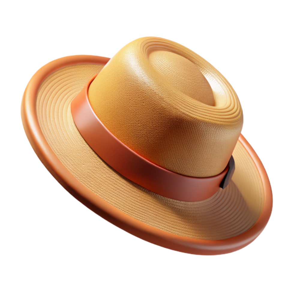 elegant modern Stylish Summer Hat Cutout on Transparent Background high quality png
