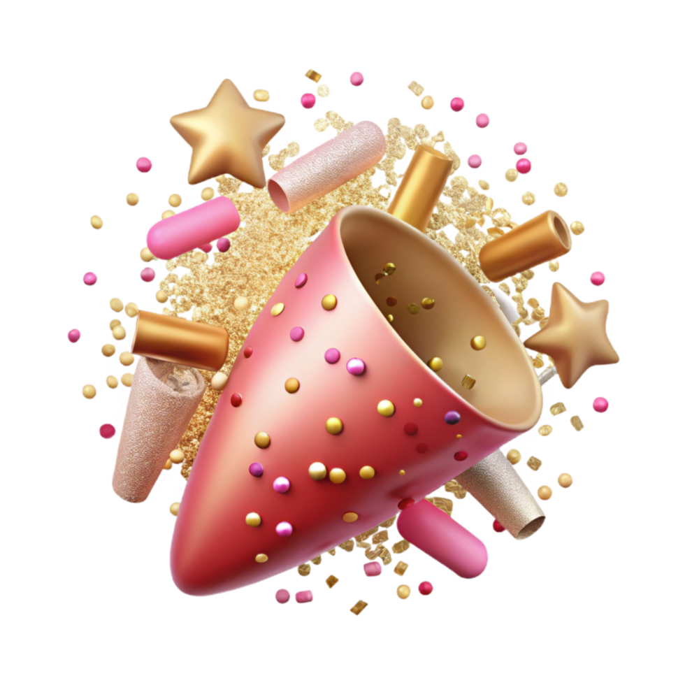 wonderful modern Festive Confetti Cutout with Glitter and Sparkle authentic png