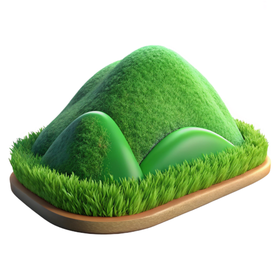 stunning vintage Green Grass Hillside Landscape Transparent Background professional png