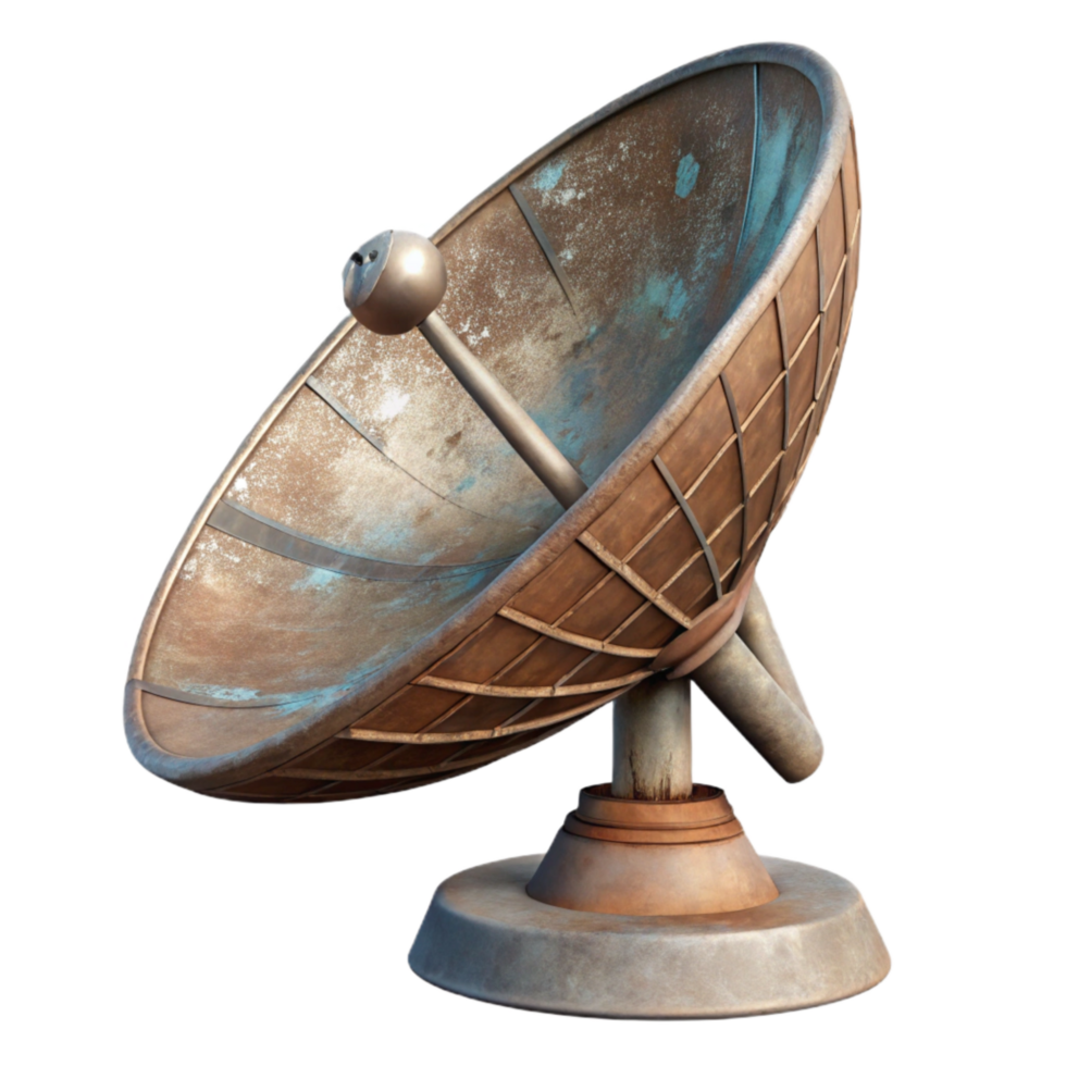 elegant modern Satellite Dish Receiving Signal Transparent Background original png